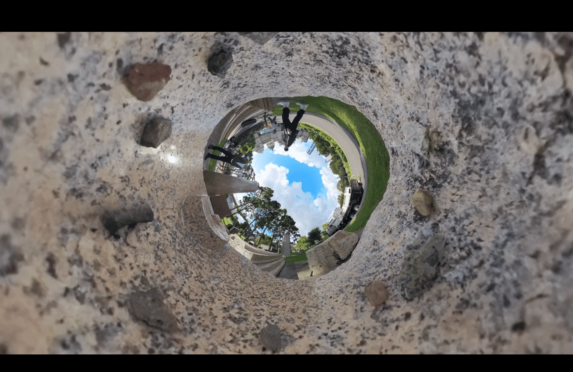 Filming with 360 video for stylised effects