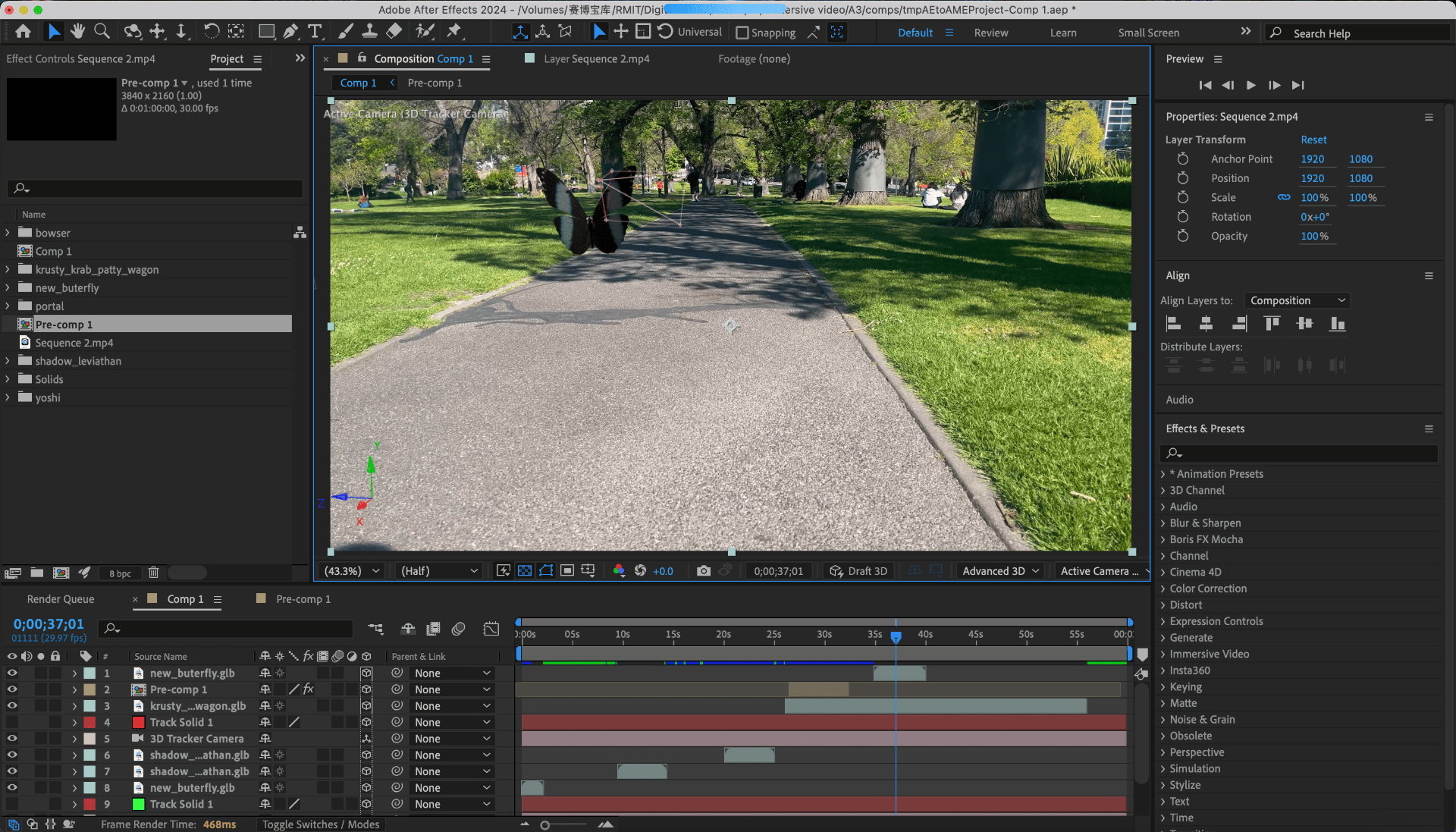 Altering scale to make 3D assets seem more fitting within the video
