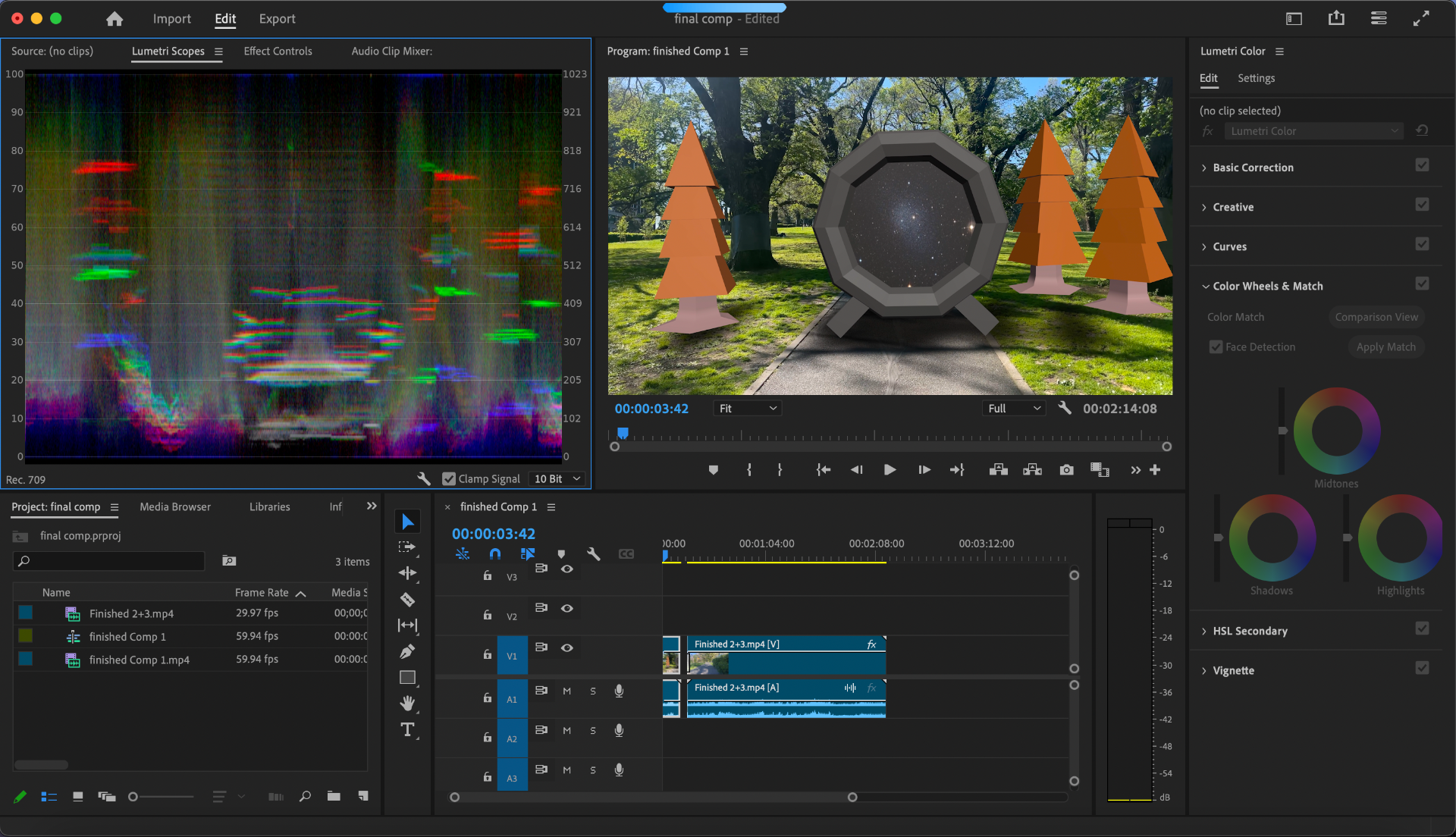 Colour grading (before)