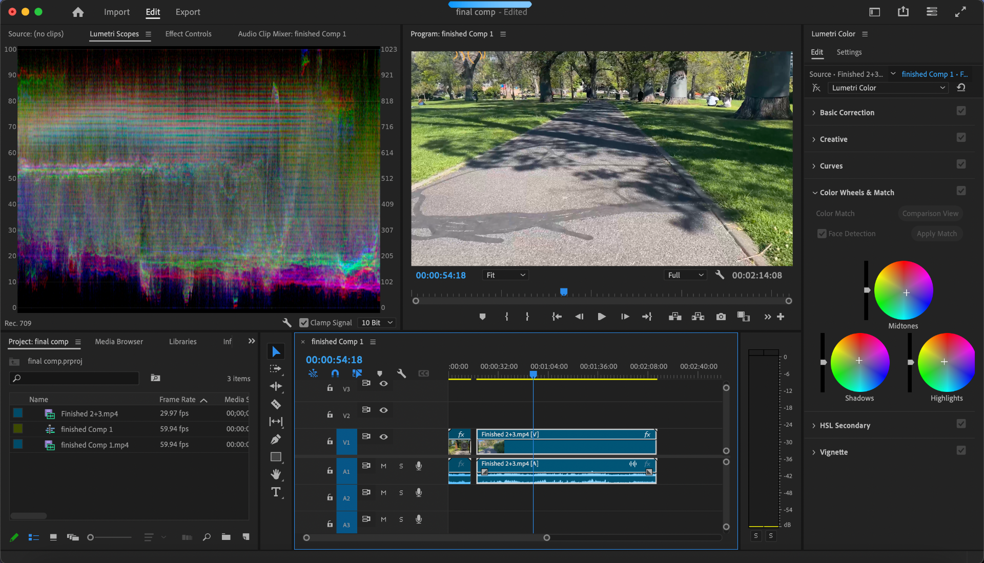 Colour grading (before)