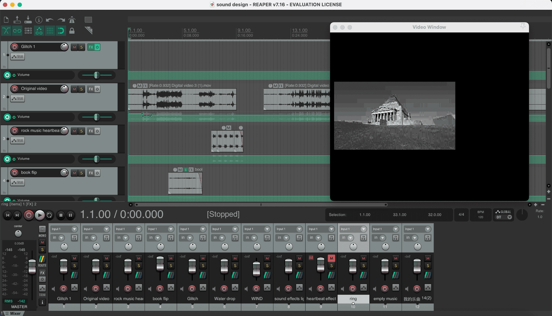 Sound design and sound effects in Reaper